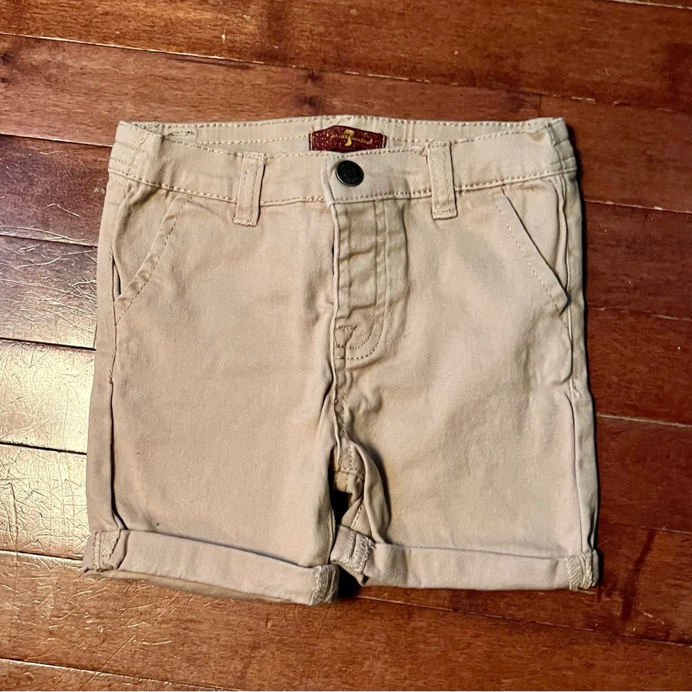 7 For All Mankind 24 Mo Tan Shorts
